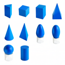 Geometric Solids With wood Stands