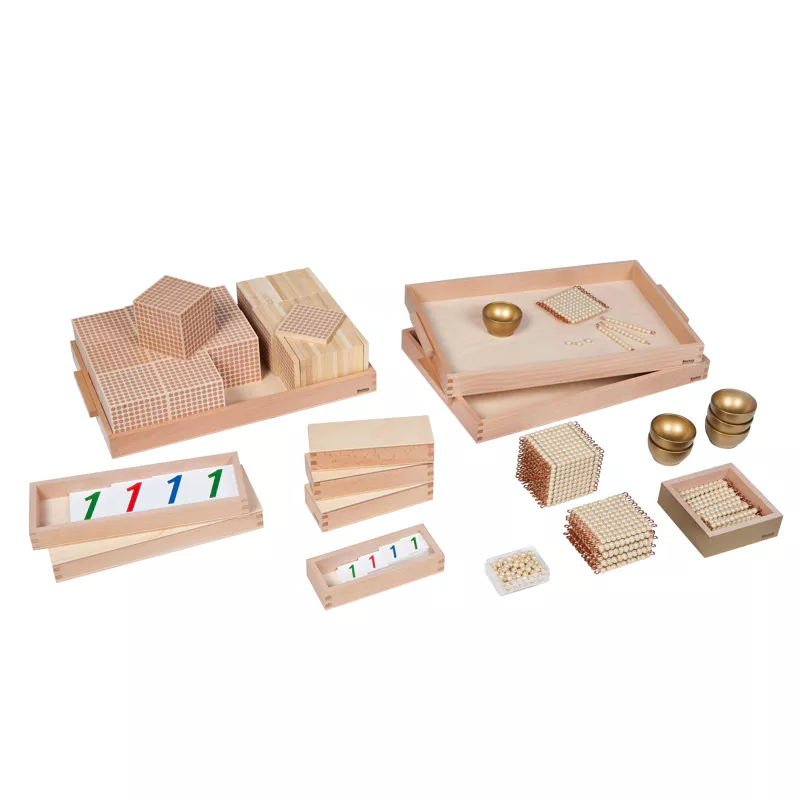 Golden Bead Material With Number Cards: Individual Beads