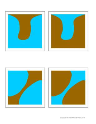 Land and water form cards